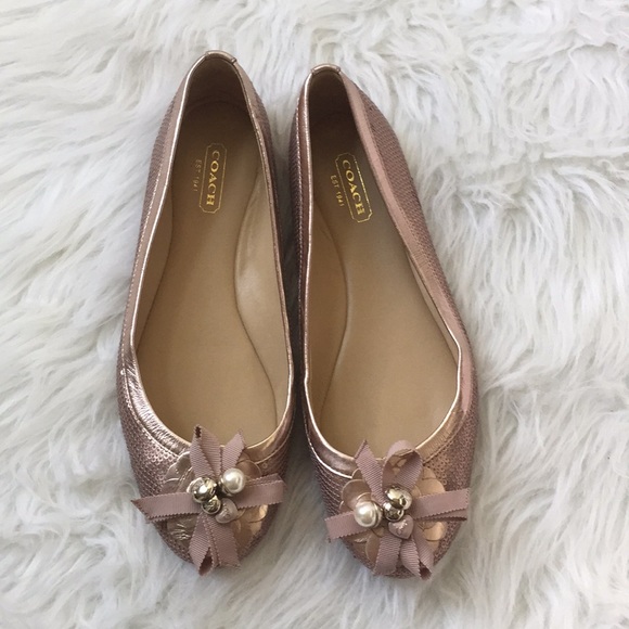 Coach Shoes - Coach sequin flats. Comes with original box.